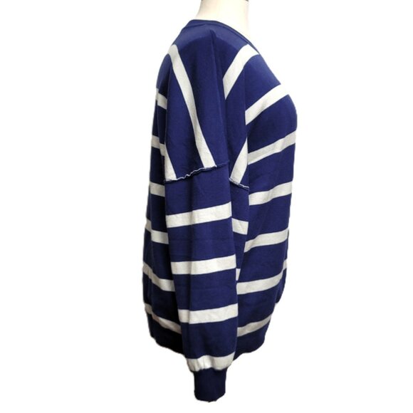 Oversized Contrast Drop Shoulder Long Sleeve Sweater 2XL - Picture 7 of 9